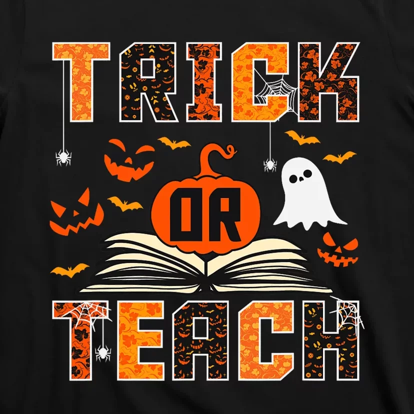 Trick Or Teach Retro Halloween Teacher Costume T-Shirt