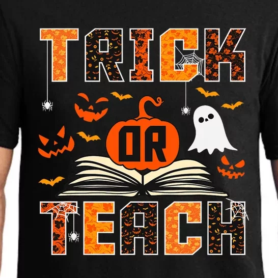 Trick Or Teach Retro Halloween Teacher Costume Pajama Set