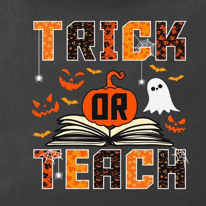 Trick Or Teach Retro Halloween Teacher Costume Zip Tote Bag