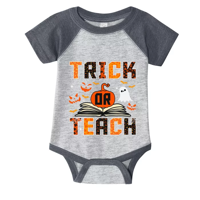 Trick Or Teach Retro Halloween Teacher Costume Infant Baby Jersey Bodysuit