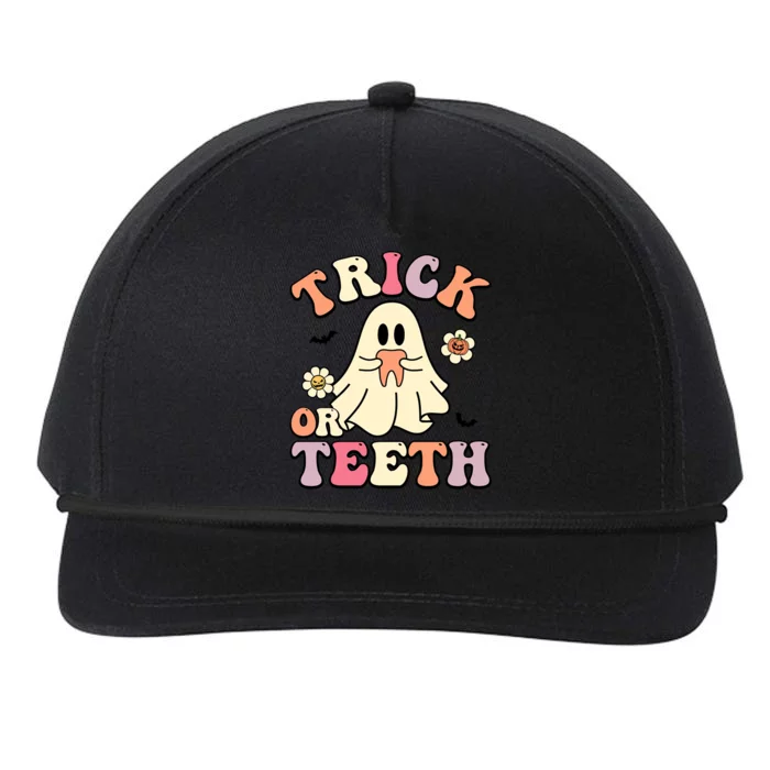 Trick Or Teeth Funny Dental Halloween Dentist Costume Great Gift Snapback Five-Panel Rope Hat