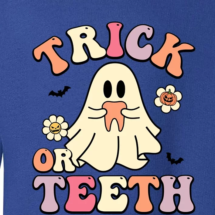 Trick Or Teeth Funny Dental Halloween Dentist Costume Great Gift Toddler Sweatshirt