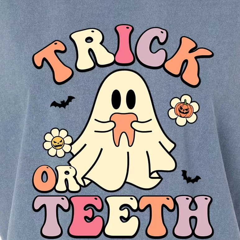 Trick Or Teeth Funny Dental Halloween Dentist Costume Great Gift Garment-Dyed Women's Muscle Tee