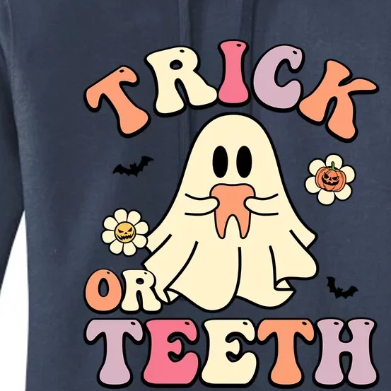 Trick Or Teeth Funny Dental Halloween Dentist Costume Great Gift Women's Pullover Hoodie