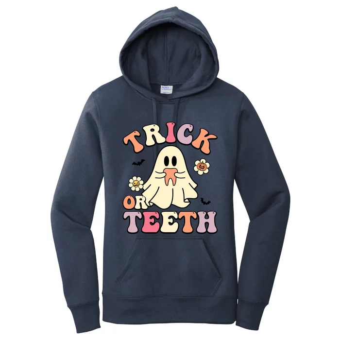 Trick Or Teeth Funny Dental Halloween Dentist Costume Great Gift Women's Pullover Hoodie