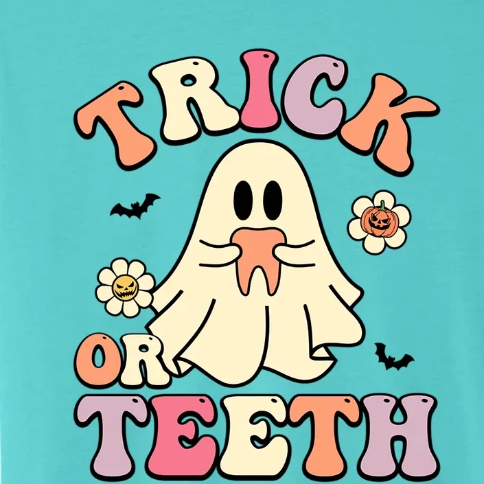 Trick Or Teeth Funny Dental Halloween Dentist Costume Great Gift ChromaSoft Performance T-Shirt