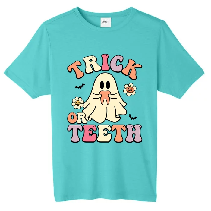 Trick Or Teeth Funny Dental Halloween Dentist Costume Great Gift ChromaSoft Performance T-Shirt