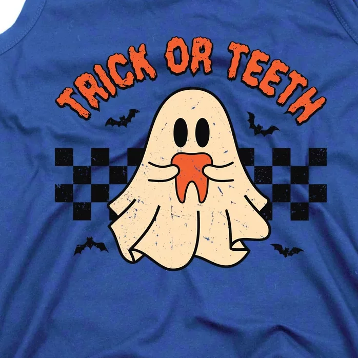 Trick Or Teeth Funny Dental Halloween Dentist Costume Great Gift Tank Top