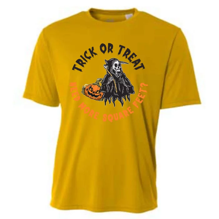 Trick Or Treat Spooky Witch Halloween Need More Square Feet Gift Cooling Performance Crew T-Shirt