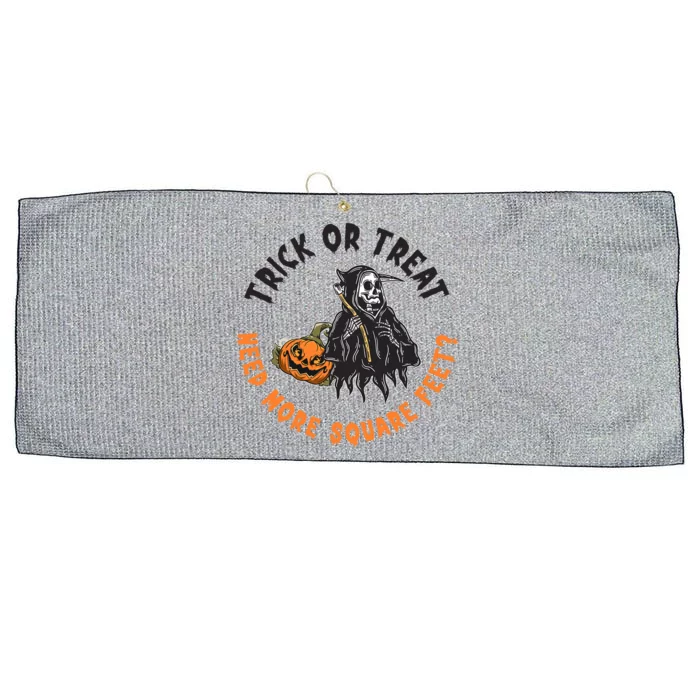 Trick Or Treat Spooky Witch Halloween Need More Square Feet Gift Large Microfiber Waffle Golf Towel