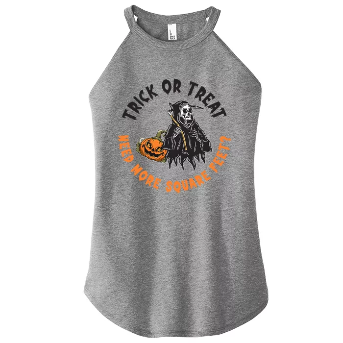 Trick Or Treat Spooky Witch Halloween Need More Square Feet Gift Women’s Perfect Tri Rocker Tank