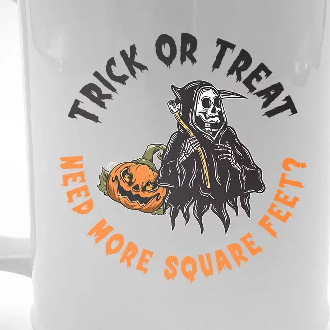 Trick Or Treat Spooky Witch Halloween Need More Square Feet Gift Front & Back Beer Stein