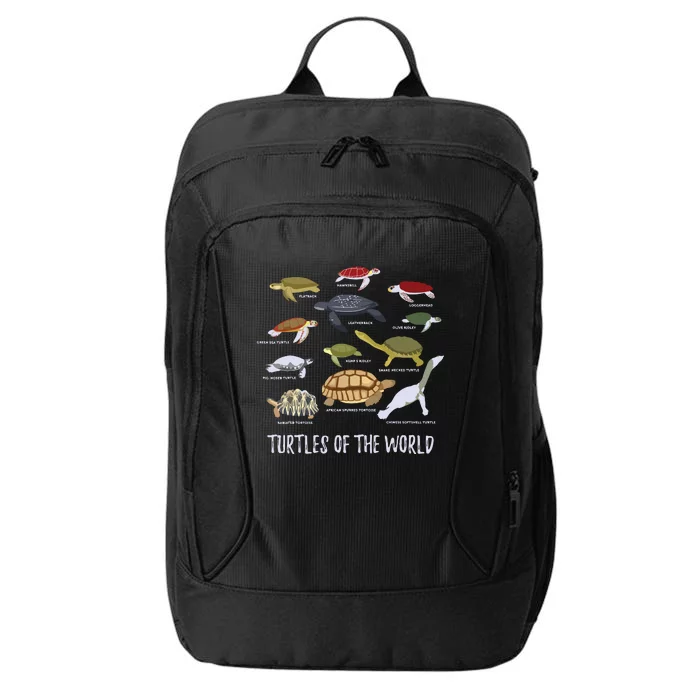 Types Of Turtle Tortoise Apparel Sea Turtle Lovers City Backpack