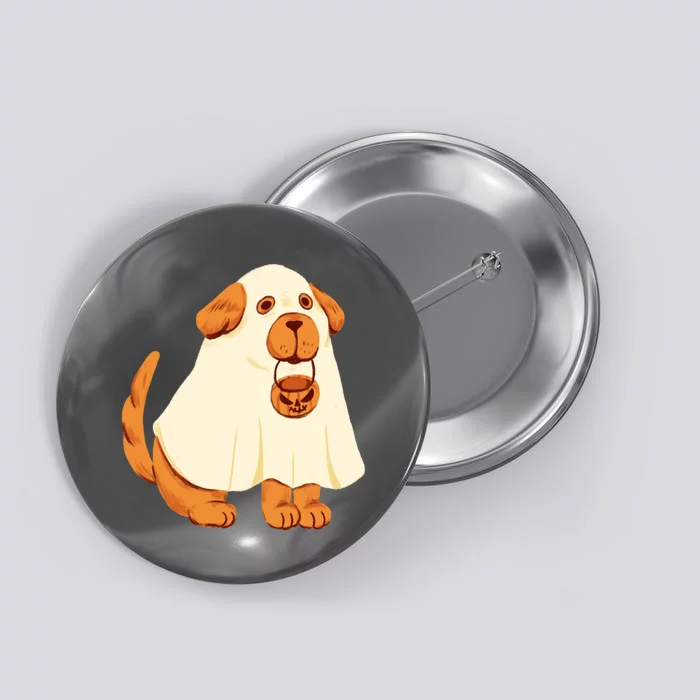 Trick Or Treat Dog Cute Halloween Button