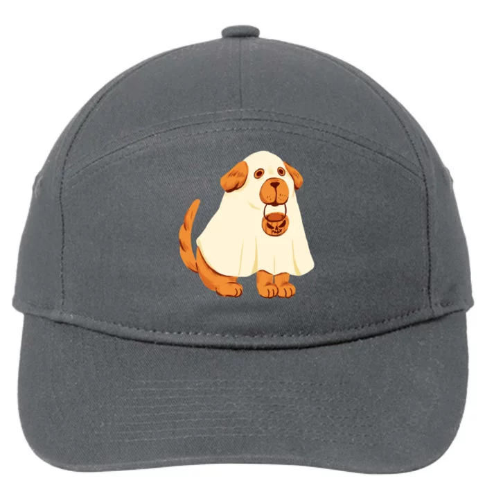 Trick Or Treat Dog Cute Halloween 7-Panel Snapback Hat