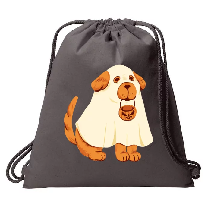 Trick Or Treat Dog Cute Halloween Drawstring Bag