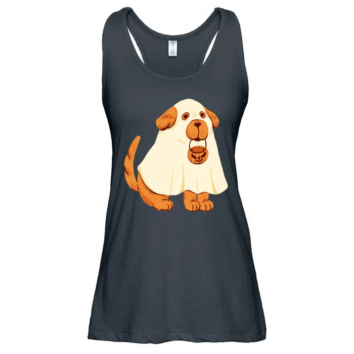 Trick Or Treat Dog Cute Halloween Ladies Essential Flowy Tank