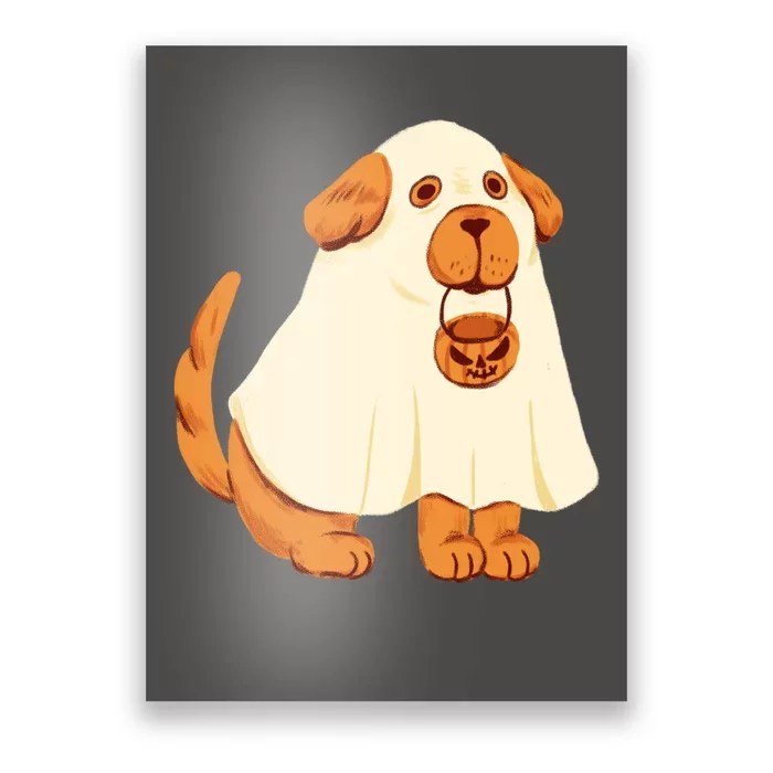 Trick Or Treat Dog Cute Halloween Poster