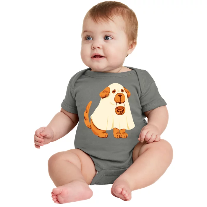 Trick Or Treat Dog Cute Halloween Baby Bodysuit