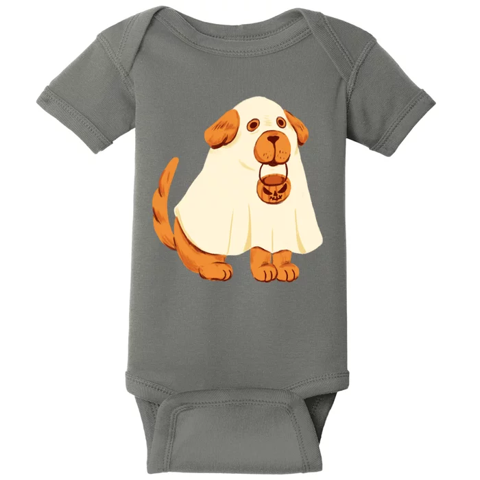 Trick Or Treat Dog Cute Halloween Baby Bodysuit