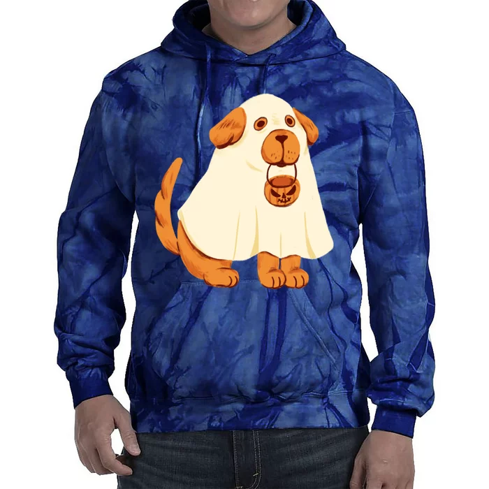 Trick Or Treat Dog Cute Halloween Tie Dye Hoodie