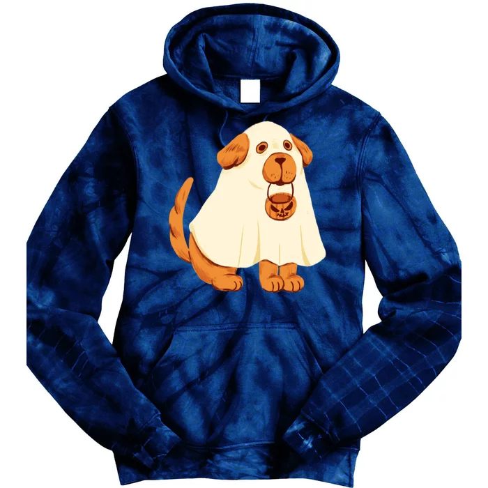 Trick Or Treat Dog Cute Halloween Tie Dye Hoodie