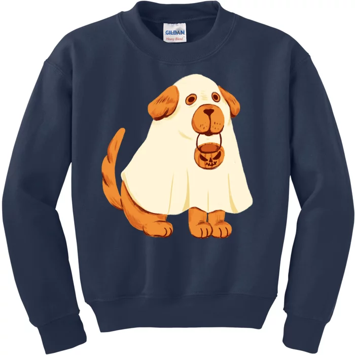 Trick Or Treat Dog Cute Halloween Kids Sweatshirt