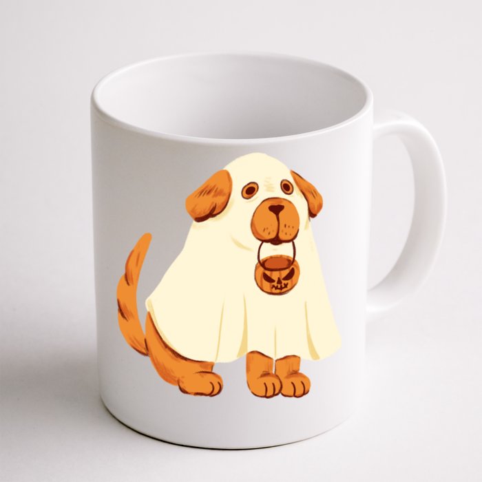 Trick Or Treat Dog Cute Halloween Front & Back Coffee Mug