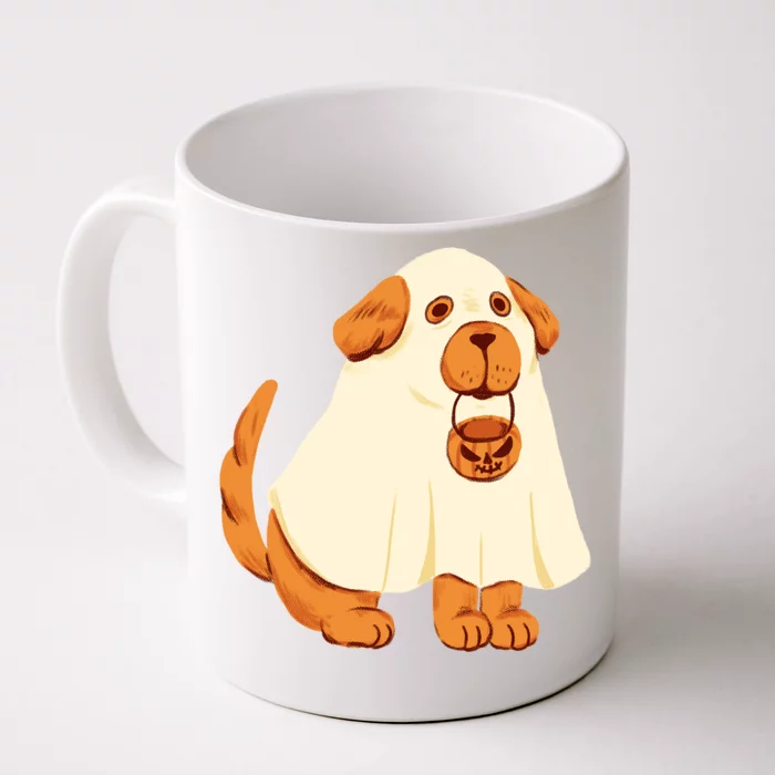 Trick Or Treat Dog Cute Halloween Front & Back Coffee Mug