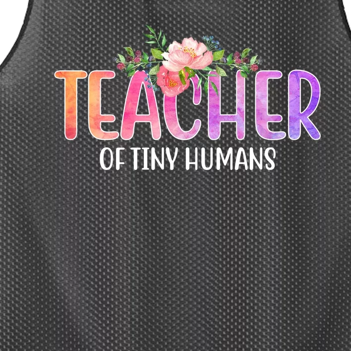 Teacher Of Tiny Humans Floral Mesh Reversible Basketball Jersey Tank