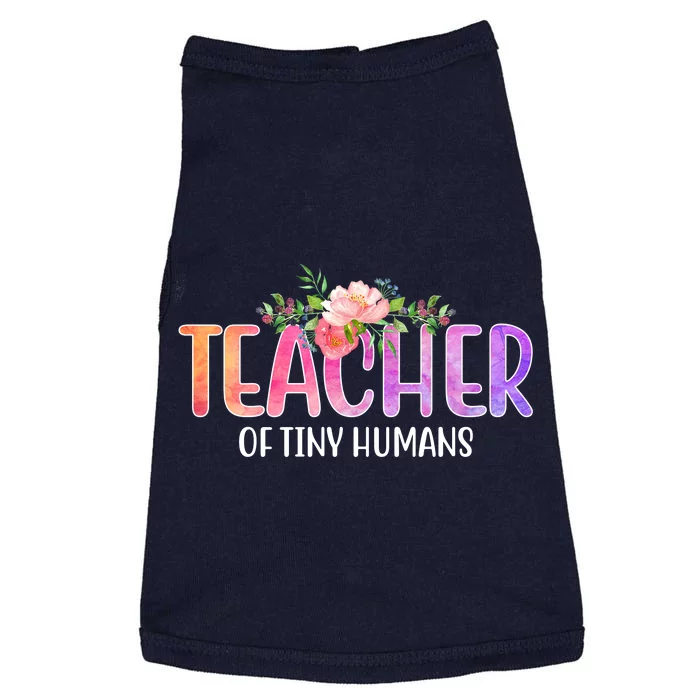 Teacher Of Tiny Humans Floral Doggie Tank