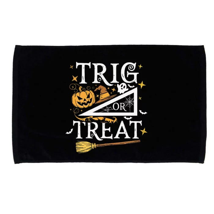 Trig Or Treat Halloween Math Students Teachers Fun Microfiber Hand Towel