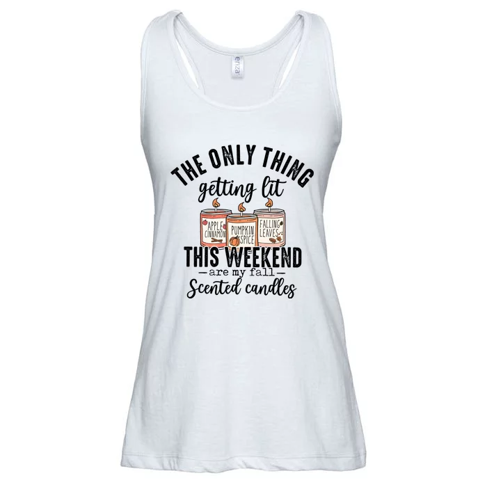 The Only Thing Getting Lit This Weekend Are My Fall Candles Ladies Essential Flowy Tank