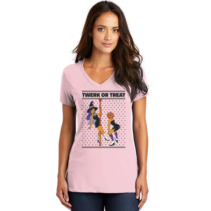 Twerk Or Treat Women's V-Neck T-Shirt