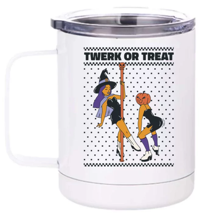 Twerk Or Treat Front & Back 12oz Stainless Steel Tumbler Cup