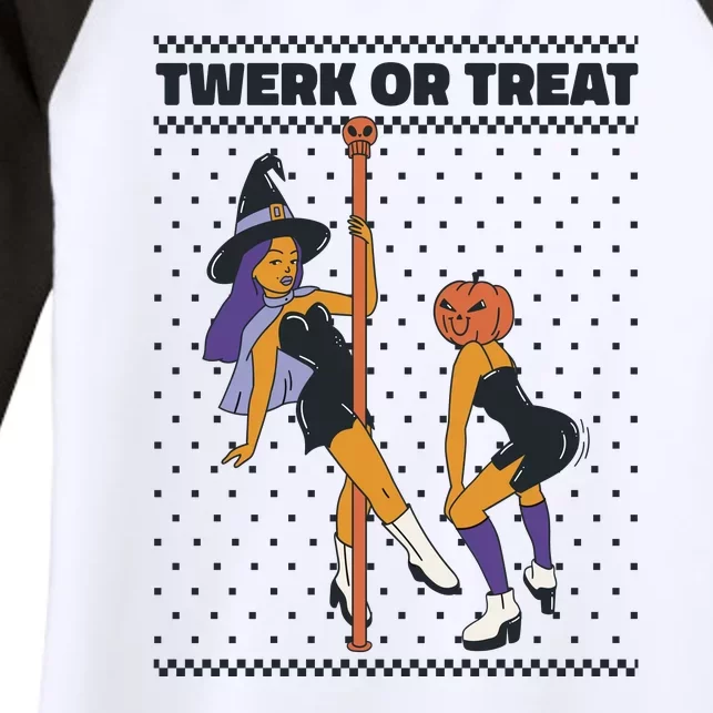 Twerk Or Treat Women's Tri-Blend 3/4-Sleeve Raglan Shirt