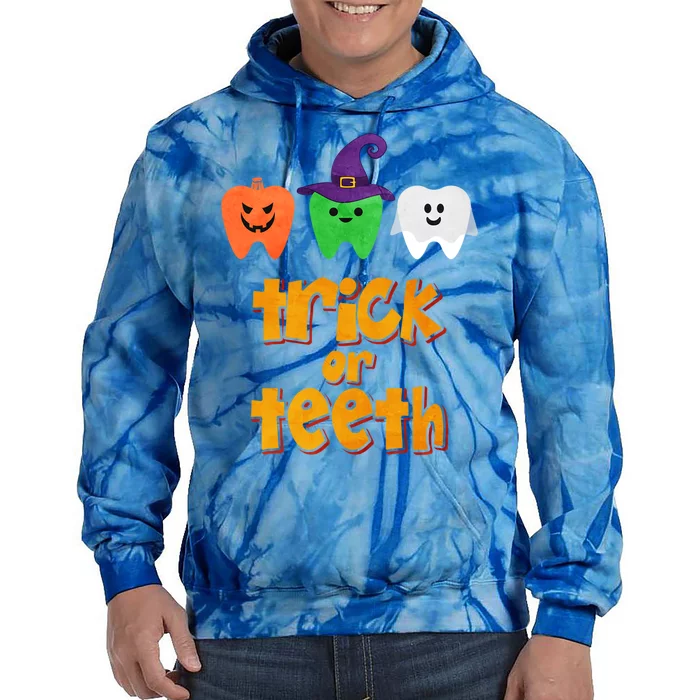 Trick Or Teeth Gift Tie Dye Hoodie