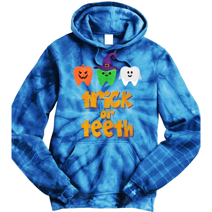 Trick Or Teeth Gift Tie Dye Hoodie