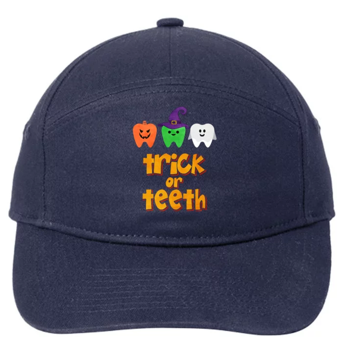 Trick Or Teeth Gift 7-Panel Snapback Hat