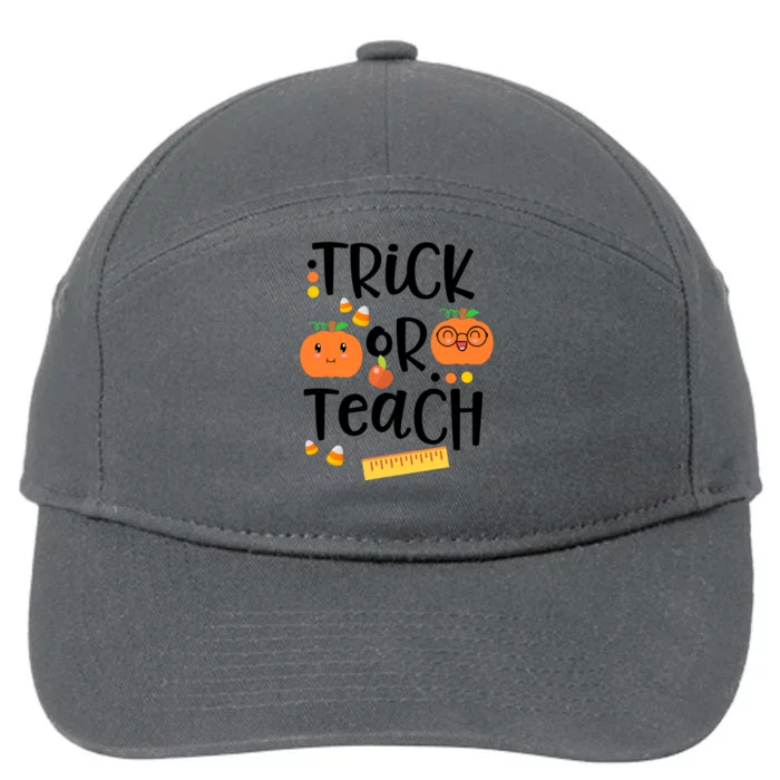 Trick Or Teach Cute Halloween Proud Teacher Costume Gift 7-Panel Snapback Hat