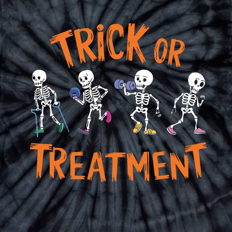 Trick Or Treatment Pt Physical Therapy Therapist Halloween Tie-Dye T-Shirt