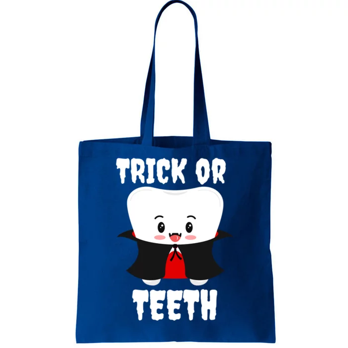 Trick Or Teeth Tooth Vampire Dentist Hygienist Funny Dental Cool Gift Tote Bag