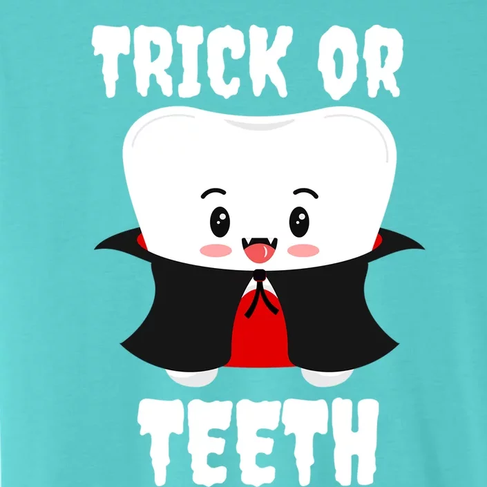 Trick Or Teeth Tooth Vampire Dentist Hygienist Funny Dental Cool Gift ChromaSoft Performance T-Shirt