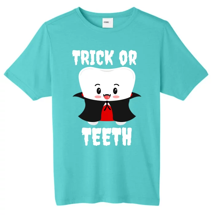 Trick Or Teeth Tooth Vampire Dentist Hygienist Funny Dental Cool Gift ChromaSoft Performance T-Shirt