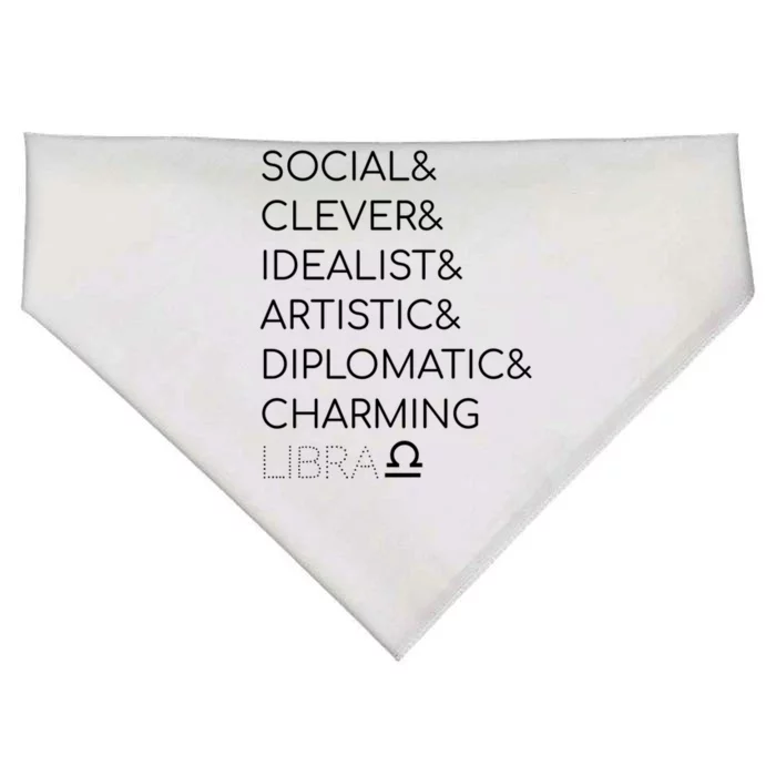 Traits Of The Libra Astrology Quotes Gift USA-Made Doggie Bandana