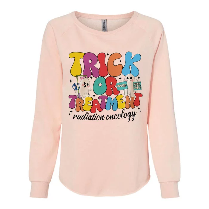 Trick Or Treatment Radiation Oncology Halloween Xray Tech Womens California Wash Sweatshirt