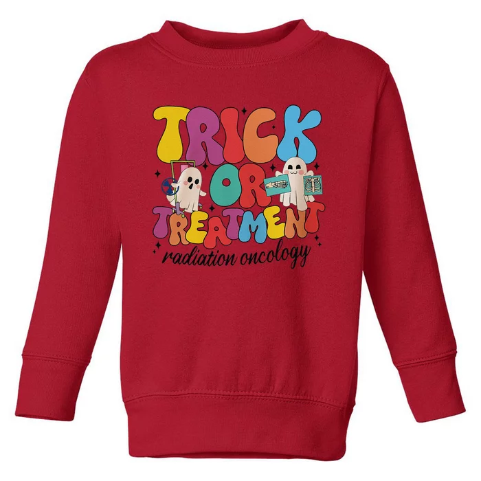 Trick Or Treatment Radiation Oncology Halloween Xray Tech Toddler Sweatshirt