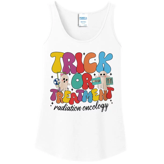 Trick Or Treatment Radiation Oncology Halloween Xray Tech Ladies Essential Tank