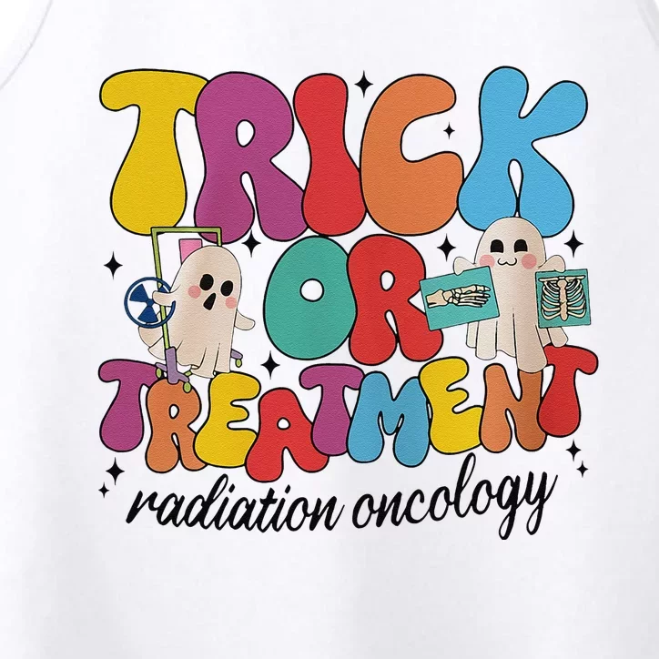 Trick Or Treatment Radiation Oncology Halloween Xray Tech Performance Tank