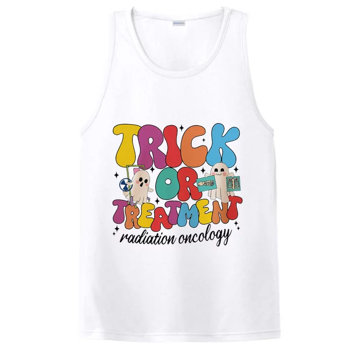 Trick Or Treatment Radiation Oncology Halloween Xray Tech Performance Tank